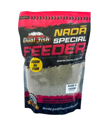 BOOM DE FUM NADA SPECIAL FEEDER, AROMA DE RAME SI VIERMI, 1KG, DUAL FISH