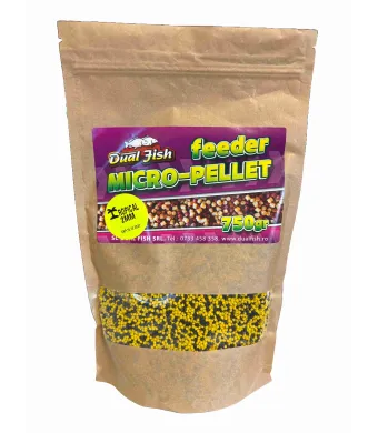 Micro Pelete Special Feeder, dimensiune de 2 mm, aroma TROPICAL, 750 gr, Dual Fish