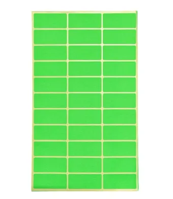 Etichete colorate pe coala,33 bucati, 50 coli/set, VERDE , Engross