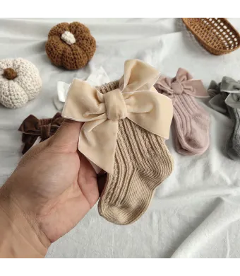Sosete elegante pentru fetite, Carmen - Beige, marime M(1-3 ani), bumbac + elastan
