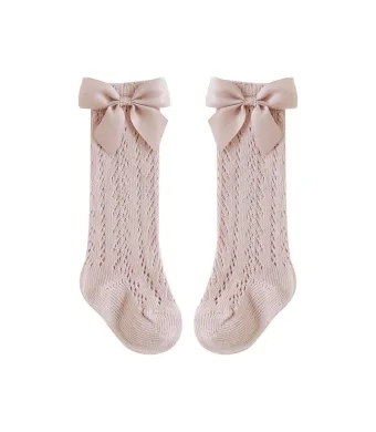 Sosete lungi pentru fetite, Lara - Rose Pink, marime M(1-3 ani), bumbac + elastan
