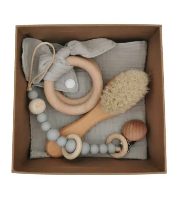 Set cadou nou-nascut, Baby First Gift - Grey