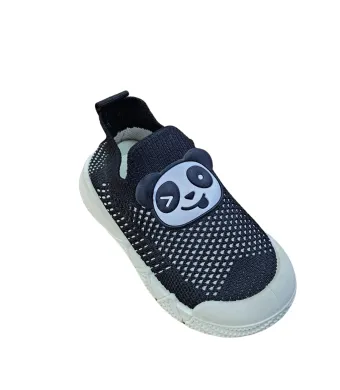 Espadrile Copii, marimi 21-26, Textil elastic, Talpa moale si flexibila, Engross, 6/set, model urs, Negru