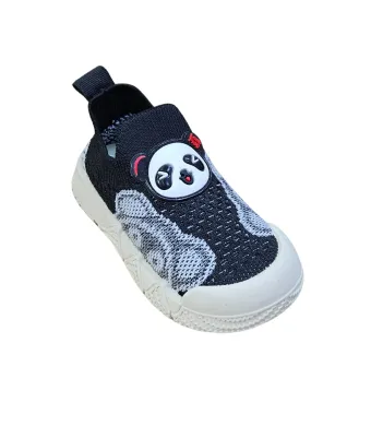 Espadrile pentru Copii, Fete si Baieti, Engross, 6/set, marimi 21-26,  Material textil, Talpa Usoara, model Ursuleti, Negru
