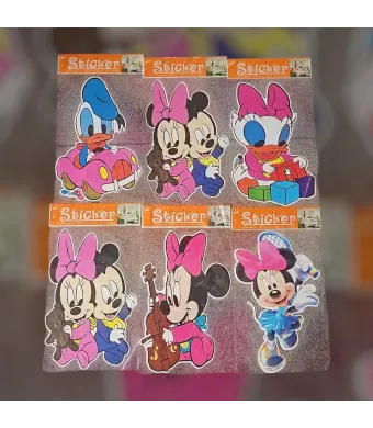 Stickere Minnie & prietenii – 35x20 cm, autoadezive pentru copii,En-gros