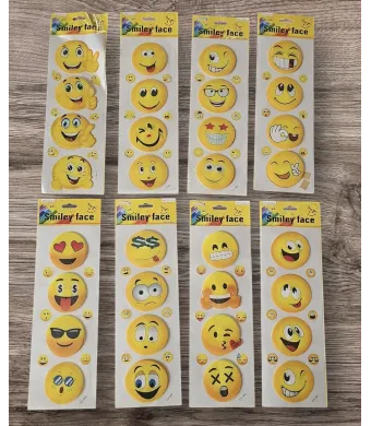 Stickere emoji – Fețe zâmbitoare, 50x15 cm, modele amuzante,En-gros