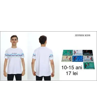 Tricou de baiat 10-15 ani Engross (Alb)
