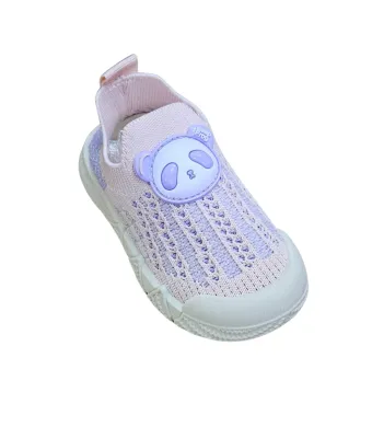 Espadrile Copii, Engross, Talpa Usoara, Realizate din material textil, pentru Fete si Baieti, 6/set, marimi 27-32, model Urs, Roz