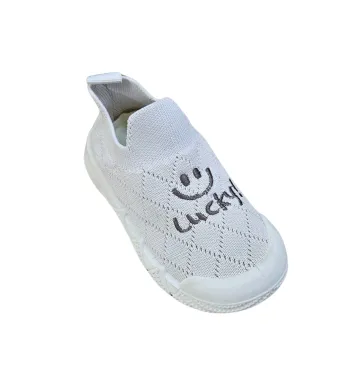 Espadrile pentru Copii, Engross, 6/set, marimi 27-32, Material textil, Talpa Usoara, model smiley, Bej