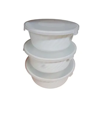Set caserole opal alb cu capac, 3 dimensiuni diferite, 19 cm/ 16.5 cm/ 14 cm, En-gros