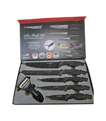 Set 6 cutite Engros cu acoperire ceramica + curatator gratis