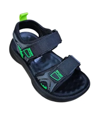 Sandale pentru Baieti, inchidere cu Arici, Talpa usoara de Spuma, Engross, 6/set, marimi 32-37, Gri-verde