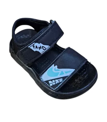 Sandale pentru Baieti, din textil si spuma Eva, inchidere cu Arici, Talpa cusuta, Engross, 6/set, marimi 20-25 , Negru