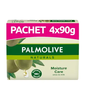 Sapun Solid Palmolive Engros Naturals Olive, 4 buc x90 g