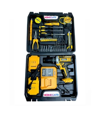Bormașină HomeGate Onix cu Acumulator 48V + Set Complet 62 Accesorii și 2 Baterii