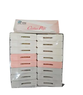 Set 16 Cârlige de Rufe din Plastic, Culori Neutre, Design Dreptunghiular, En-gros