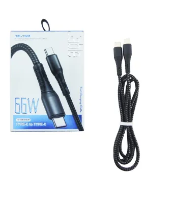 Cablu Dublu Tip-C XF-169, 66W, Încărcare Rapidă și Transfer de Date – Conectori USB-C la Ambele Capete, Material Durabil PVC/Naylon, Ideal pentru Smartphone-uri și Tablete engross