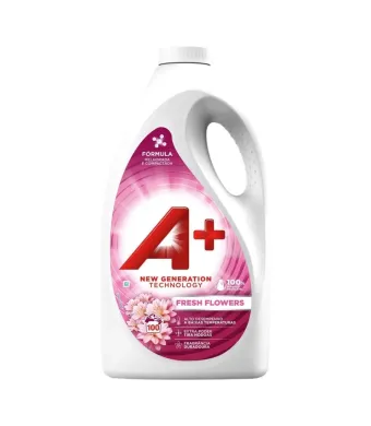 Detergent lichid A+ fresh flowers 100 de spalari -4.5l /2buc
