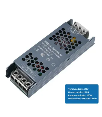 Sursa de Alimentare Premium, 12V, 5A, Putere 100W, ElectroAZ Engros