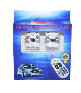 LED Auto RGB cu Telecomanda, Soclu Feston 31mm, Set 2 Buc Engros