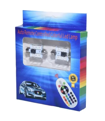 LED Auto RGB cu Telecomanda, Soclu Feston 36mm, Set 2 Buc Engros