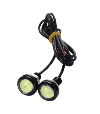 Set 2 Buc LED Auto cu fir, Diametru 18mm, 12V, Putere 9W, Mov Engros