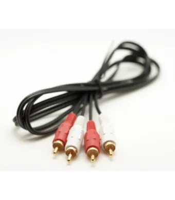 Cablu audio, RCA stereo, 2x RCA tata - 2x RCA tata, 1,5 m, negru Engros