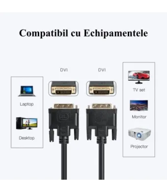 Cablu Video DVI D 24+1 la DVI D 24+1 3m Engros