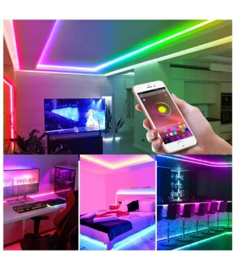 Kit Banda Led 5050 RGB IP65 / 10m cu Bluetooth + Telecomanda Engros