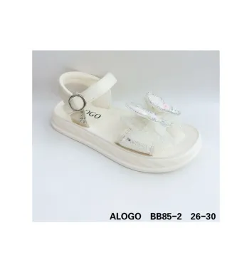 Sandale pentru Fete, Talpa de spuma, Piele ecologica, Usoare si confortabile, Engross, Marimi 26-30, 10buc/set, Fluture, Alb
