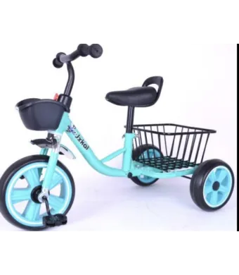 Tricicletă Copii cu Coș Metalic XXL Engross – Model Urban, Stabilă și Ușor de Pedalat