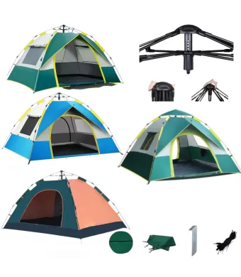 Cort Camping 2x1m cu Deschidere Automata, Impermeabil Protectie UV cu 2 Usi, Diferite Culori Engros