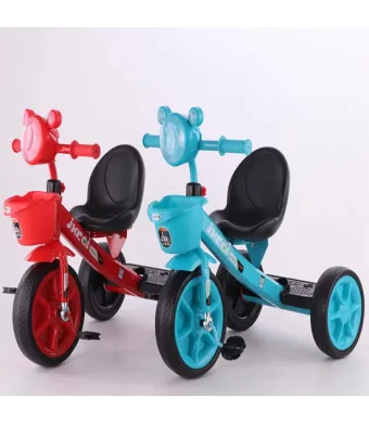 Tricicletă pentru Copii cu Far și Coș Frontal Engross – Model Sport Rezistent