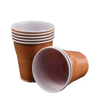 Pahar din Plastic Bicolor, 160 ml, 100 Buc/Set / 30buc