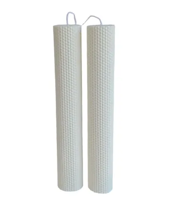Lumanare Nunta -Botez din ceara naturala,  En gross, Producator direct (40 cm, 6 cm)