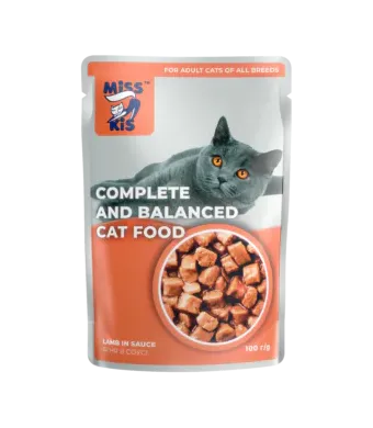 Hrana umeda pisici Miss kis cu miel suculent in sos 100g Engross (24buc/bax) (24 buc)