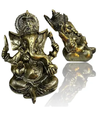 Figurină Feng Shui Ganesha h 9cm– simbol al înțelepciunii, succesului și protecției, en-gros