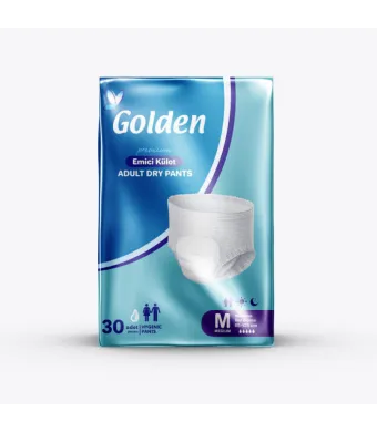 Scutece chilot pt Adulti Engros, Marimea M, Golden, 85x125 cm, 30 buc / pachet, bax 6 pachete