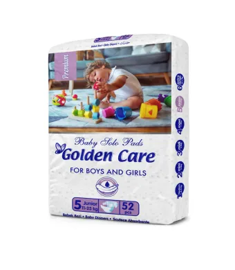 Scutece pt bebelusi Engros, Golden Care Baby, Marimea 5, 52 buc / pachet, bax 4 pachete