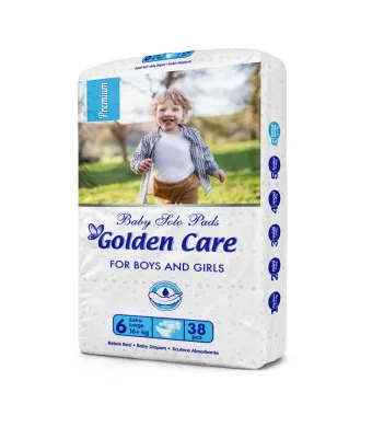 Scutece pt bebelusi Engros, Golden Care Baby, Marimea 6, 38 buc / pachet, bax 4 pachete