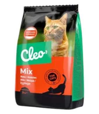 Hrana uscata pisici Engros, Cleo, Mix (pui,Vita,Peste), 2 kg