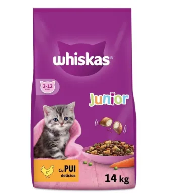 Hrana uscata pisici Engros, Whiskasi, 14kg, Junior, Pui