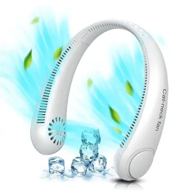 Ventilator portabil pentru gat 3 trepte de viteza, putere 5W, incarcare USB