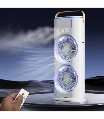 Ventilator portabil de birou cu umidificare prin pulverizare și telecomanda,ENGROSS