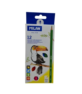 Set 12 Creioane Colorate Milan Premium – Vânzare Angro