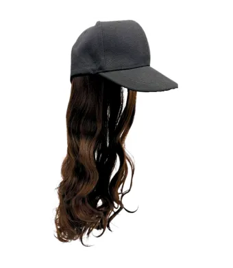 Sapca cu Peruca Saten Ondulat – Look Natural, Urban, Cosplay, Fashion – Lungime Plete ~55cm, En-gros