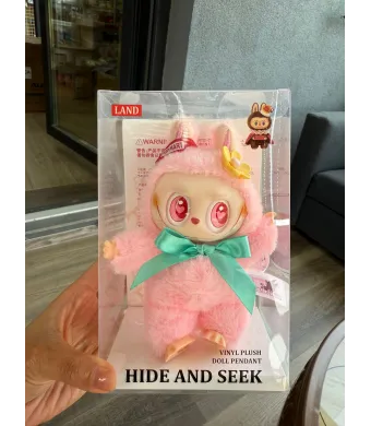 Jucarie Plus tip Breloc Labubu roz 16  cm engros Hide and Seek