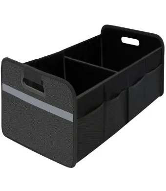 Organizator portbagaj Echo Soul®️ – 2 compartimente, capac, buzunare laterale, pliabil, impermeabil, multifunctional, 55L, banda reflectorizanta, manere rezistente, negru.