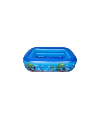 Piscină Gonflabilă 120x90x36 cm, Engross – 2 Straturi, Design Oceanic cu Animale Marine, Albastru si Roz, Ideală pentru Copii