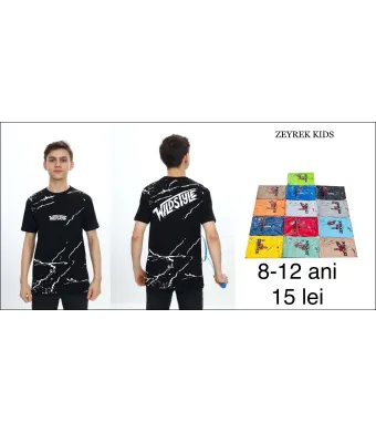 Tricou de baiat 8-12 ani Engross (Alb)